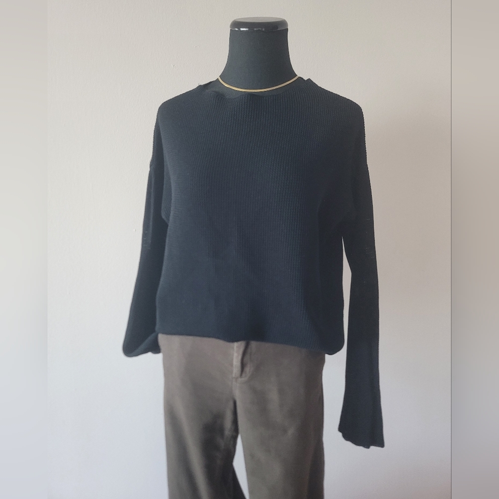 Zara Basics Black Knit Sweater